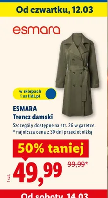Trencz damski promocja w Lidl