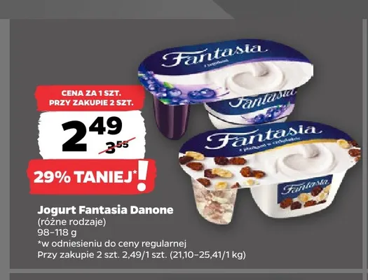 Jogurt Fantasia Danone promocja w Netto