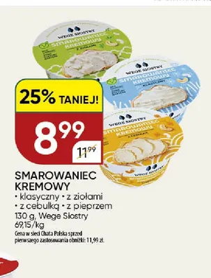 Smarowaniec kremowy z cebulką Wege Siostry promocja w Chata Polska