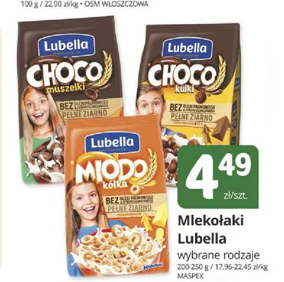 Płatki śniadaniowe Mlekołaki Lubella Choco kulki promocja w Marketvita