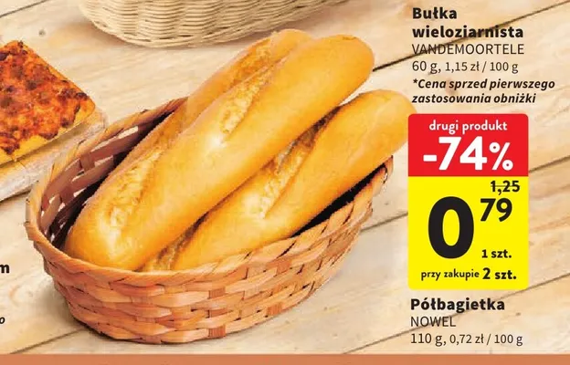 Półbagietka Nowel promocja w Intermarche