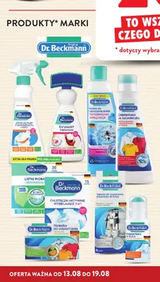 Środek do czyszczenia pralek Kompleksowa pielęgnacja Dr. Beckmann promocja w Intermarche