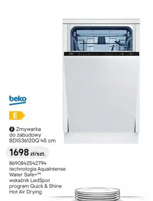 Zmywarka do zabudowy Beko BDIS36120Q 45cm promocja w Castorama