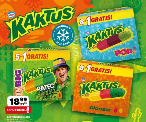 Lody Kaktus POP Nestlé 9-pak promocja w Netto