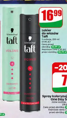 Lakier do włosów Schwarzkopf Taft Volume promocja w Dino