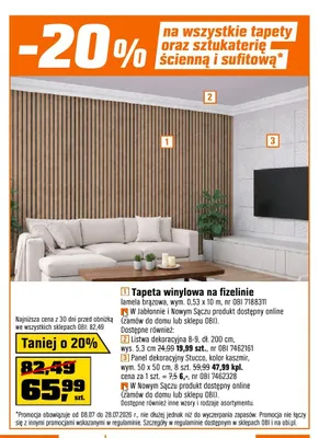 Listwa dekoracyjna B-9 promocja w OBI