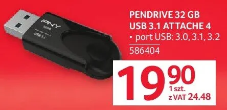 Pendrive 32 GB USB 3.1 attache 4 promocja w Selgros