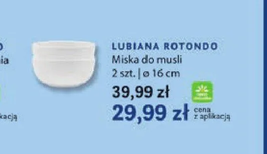 Miska do musli Lubiana Rotondo 2-pak ø 16 cm promocja w Stokrotka