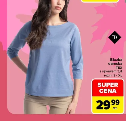 Bluzka damska TEX z rękawem 3/4 promocja w Carrefour
