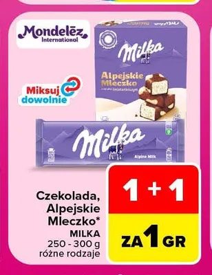 Alpejskie Mleczko Milka promocja w Carrefour
