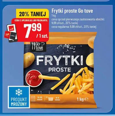 Frytki proste Go Tove promocja w POLOmarket
