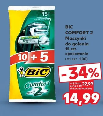 Maszynki do golenia BIC Comfort 2 promocja w Kaufland