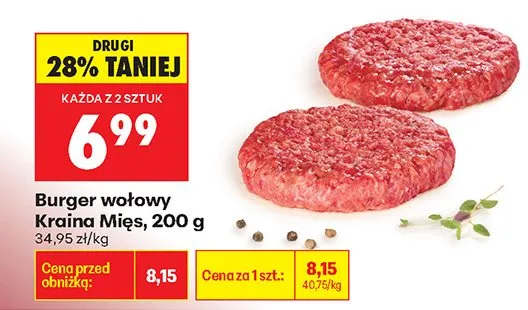 Burger wołowy promocja w Biedronka