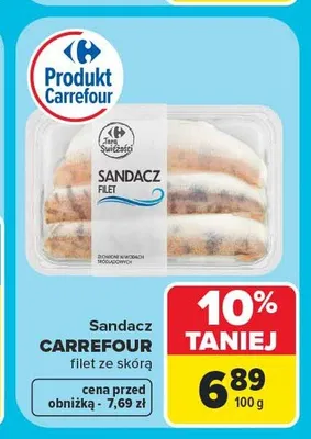 Sandacz filet ze skórą Carrefour promocja w Carrefour