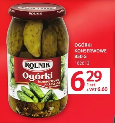 Ogórki konserwowe Rolnik promocja w Selgros