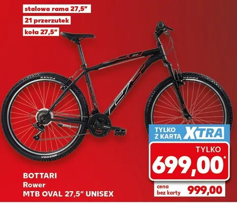 Rower MTB Rival 27,5" Unisex promocja w Kaufland