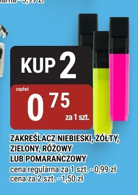 Zakreślacz różowy promocja w bi1