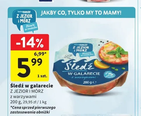 Śledź w galarecie z warzywami Z Jezior i Mórz promocja w Intermarche