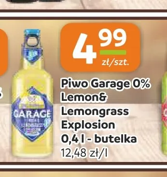 Piwo bezalkoholowe Garage Lemon & Lemongrass Explosion promocja w Społem Częstochowa