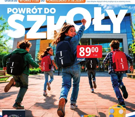 Plecak Nike promocja w Leclerc