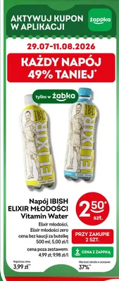 Napój witaminowy Ibish Elixir Młodości Vitamin Water Elixir Młodości promocja w Żabka
