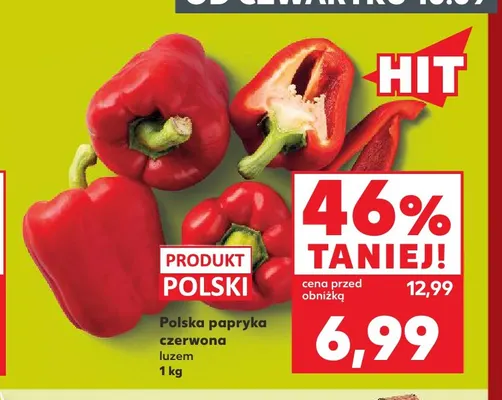 Papryka czerwona luzem promocja w Kaufland
