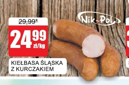 Kiełbasa śląska z kurczakiem Nik-Pol promocja w Bingo