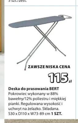 Deska do prasowania Bert promocja w Jysk