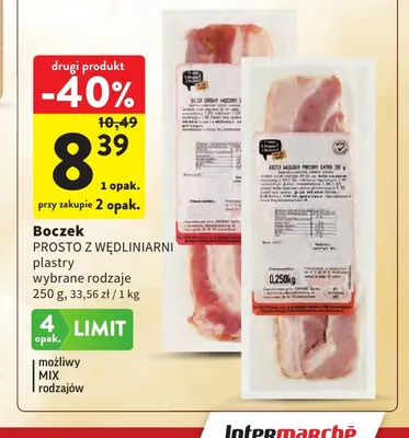 Boczek Prosto z Wędliniarni promocja w Intermarche