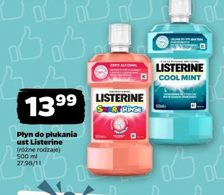 Płyn do płukania ust Listerine Cool Mint promocja w Netto