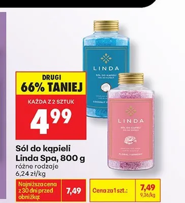 Sól do kąpieli Linda Spa Coconut promocja w Biedronka