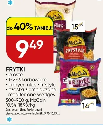 Frytki 1-2-3 karbowane McCain promocja w Chata Polska