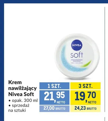 Krem nawilżający Nivea Soft promocja w Makro
