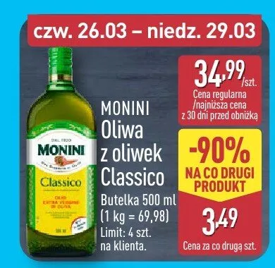 Oliwa z oliwek Classico promocja w Aldi