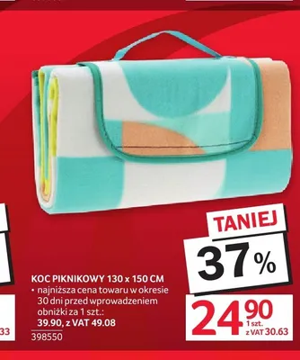 Koc piknikowy 130x150 cm promocja w Selgros