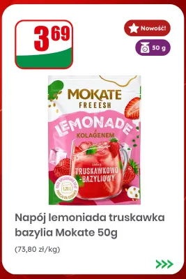 Napój lemoniada truskawkowo-bazyliowa Mokate Freeesh promocja w Dino