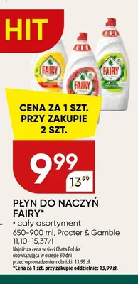 Płyn do naczyń jabłkowy Fairy 650-900ml promocja w Chata Polska