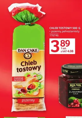 Chleb tostowy Dan Cake pełnoziarnisty promocja w Selgros