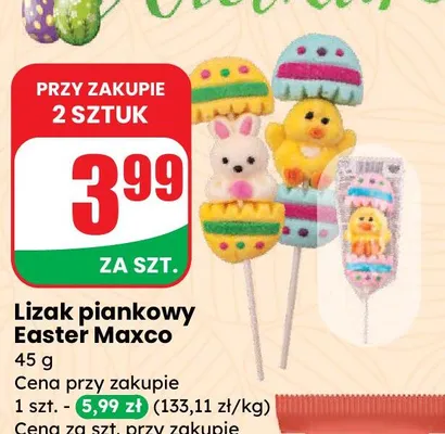 Lizak piankowy Easter promocja w Dino