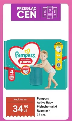 Pieluchomajtki Pampers Active Baby Rozmiar 4 promocja w Dino