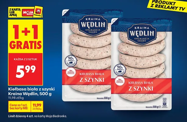 Kiełbasa biała promocja w Biedronka