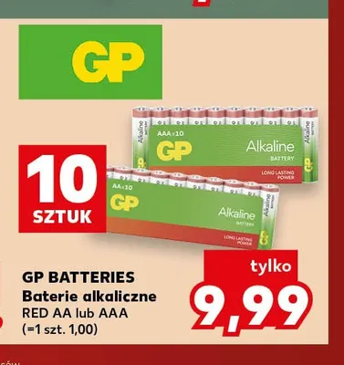 Baterie alkaliczne Red Aa Gp Batteries 10-pak promocja w Kaufland