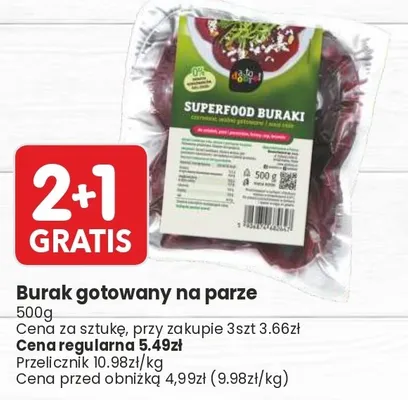 Burak gotowany na parze Superfood promocja w Market Point