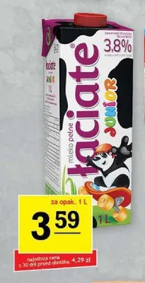 Mleko Łaciate Junior 3,8% promocja w Gram Market