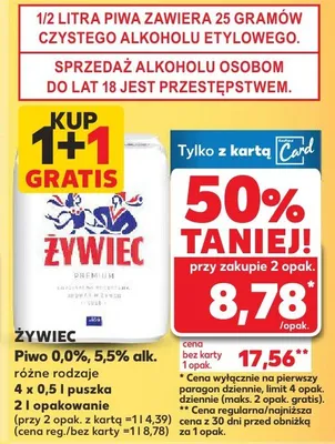 Piwo 0.0%, 5.5% alk. różne rodzaje promocja w Kaufland