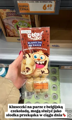 Kluseczki na parze z belgijską czekoladą promocja w Biedronka