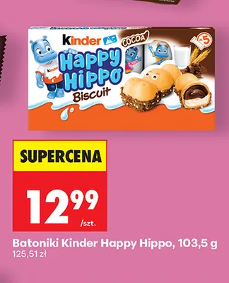Batoniki Kinder Happy Hippo promocja w Biedronka