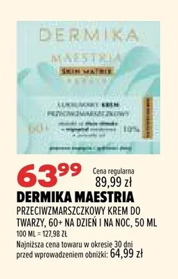 Przeciwzmarszczkowy krem do twarzy Dermika Maestria 60+ na dzień i na noc promocja w Drogerie Natura