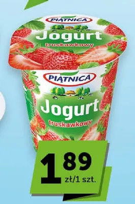 Jogurt truskawkowy Piątnica promocja w Euro Sklep
