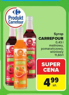 Syrop Carrefour wiśniowy promocja w Carrefour